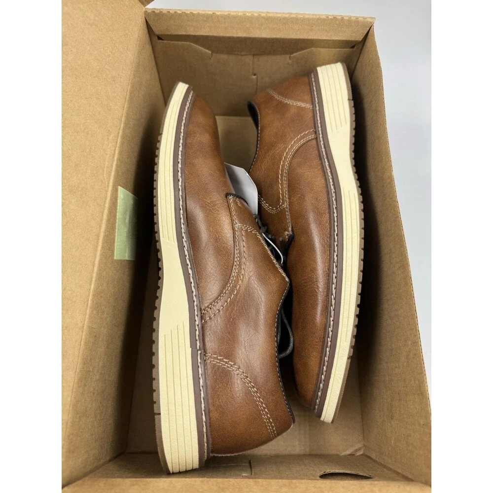 NEW Steve Madden P-Jansen Oxford Cognac Casual Lace Up Shoes, Men's Size 10